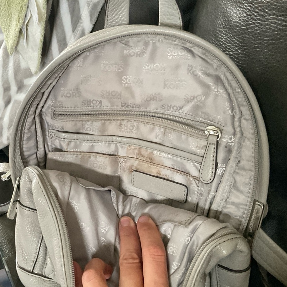 Michael Kors Light Gray Backpack - image 4